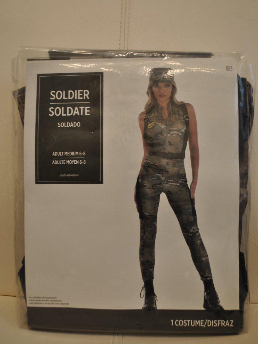 NWT Female Soldier Adult Costume Women's Sexy Halloween Military Army Medium 6-8